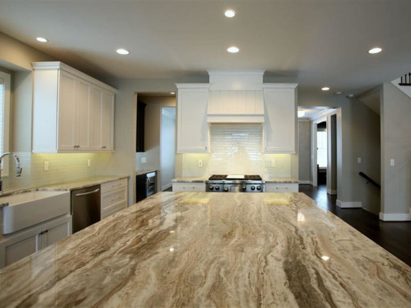 Fantasy Brown Granite Countertops | Backsplash | FMG