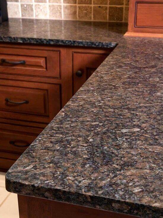 Brown Granite Countertops Fortuna, Dark Brown Granite Kitchen Countertops