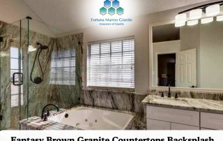 Fantasy Brown Granite Countertops Backsplash