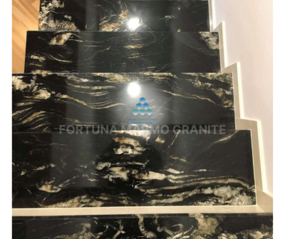 Titanium Gold Granite Steps & Risers