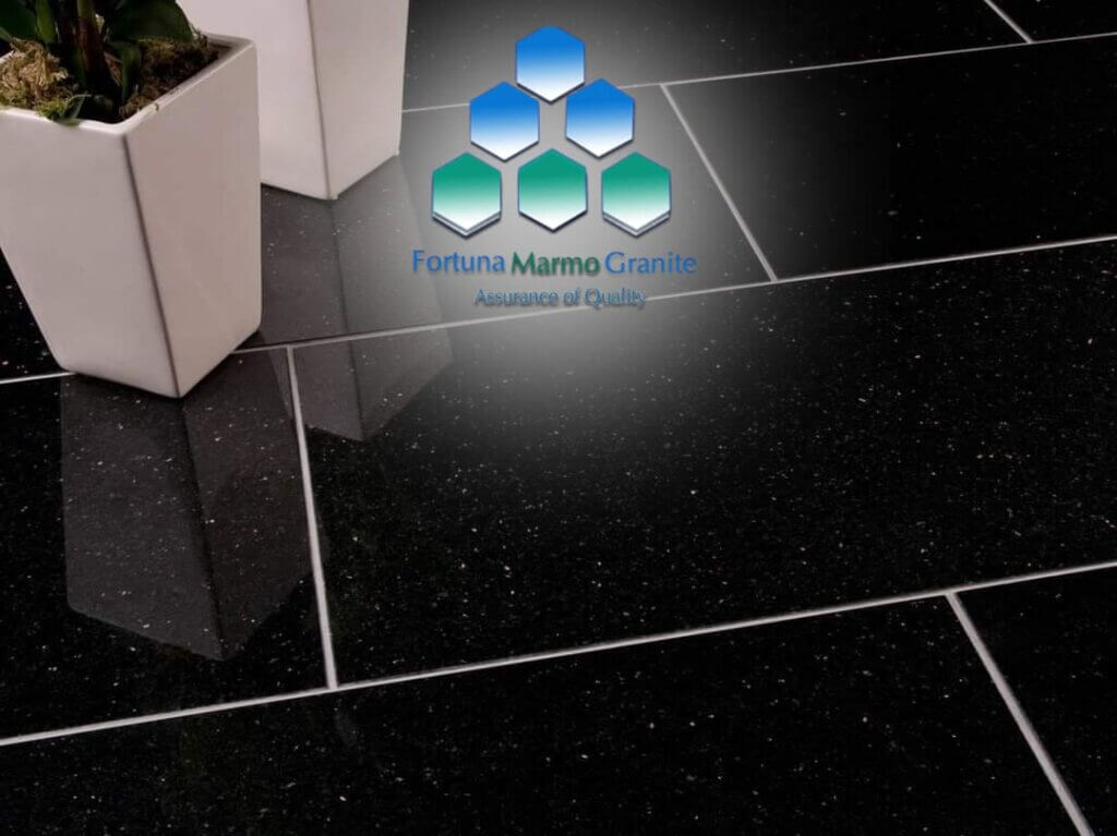 black galaxy granite flooring