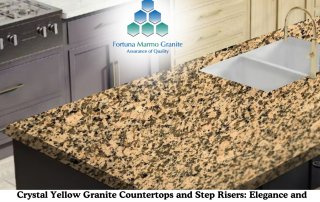 Crystal Yellow Granite Countertops and Step Risers: Elegance and Durability for Your Space