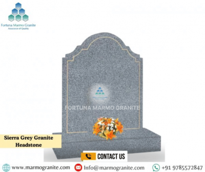 Sierra Grey Granite Headstone Sierra Grey Granite Headstone