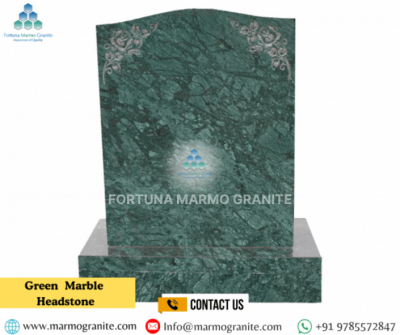 Green marble Headstone