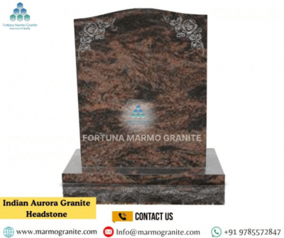 Indian Aurora Granite: headstone