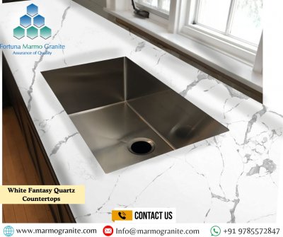 White Fantasy Quartz Countertops