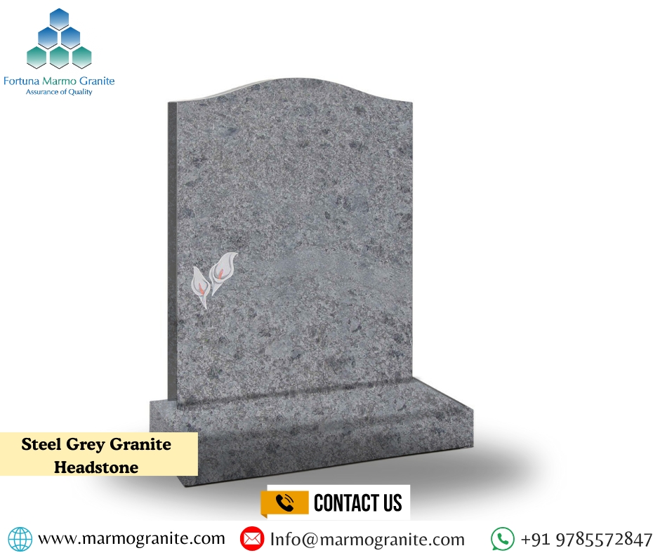 Steel Grey Granite Headstone