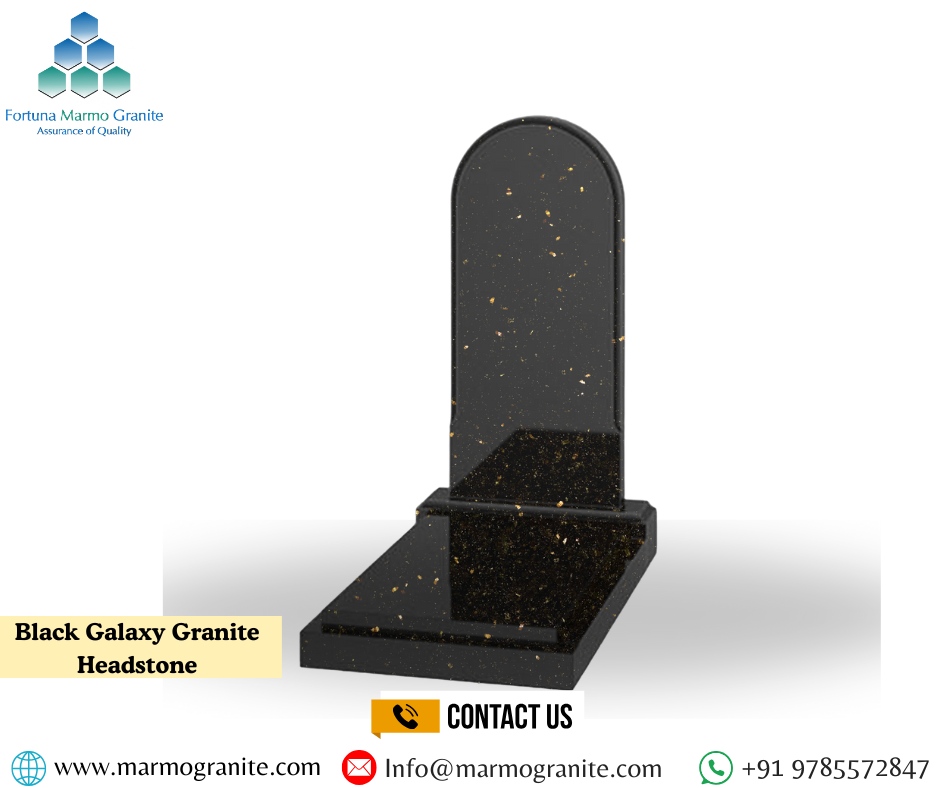 Black Galaxy Granite Headstone