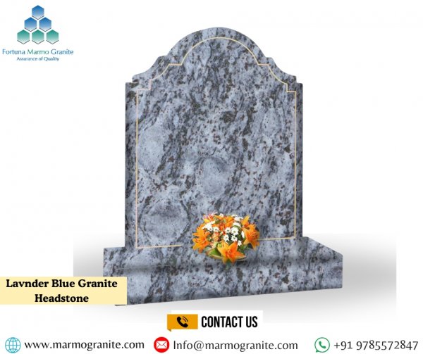 Lavender Blue Granite Headstone Lavender Blue Granite Headstone