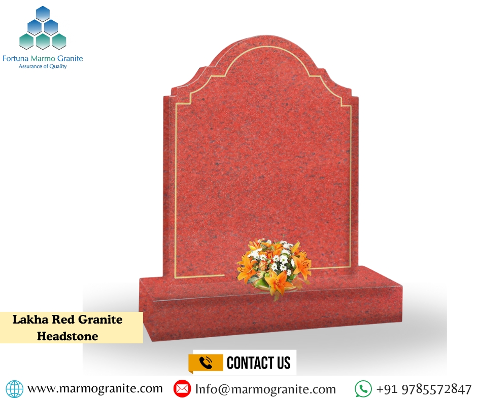 Lakha Red Granite Headstone