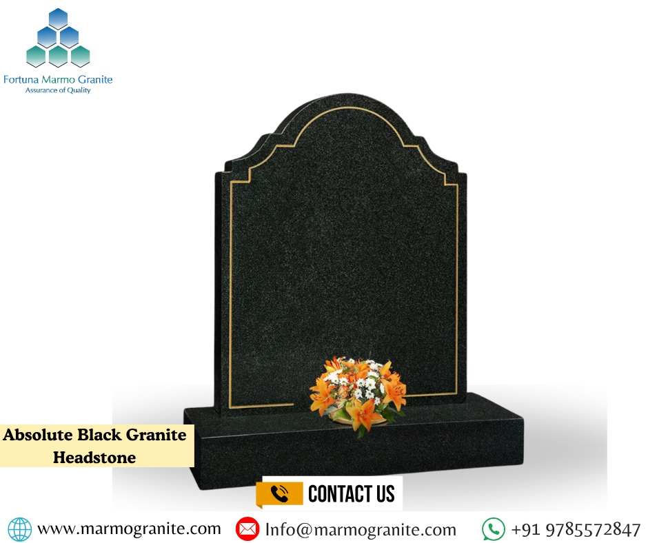 Absolute Black Granite Headstone