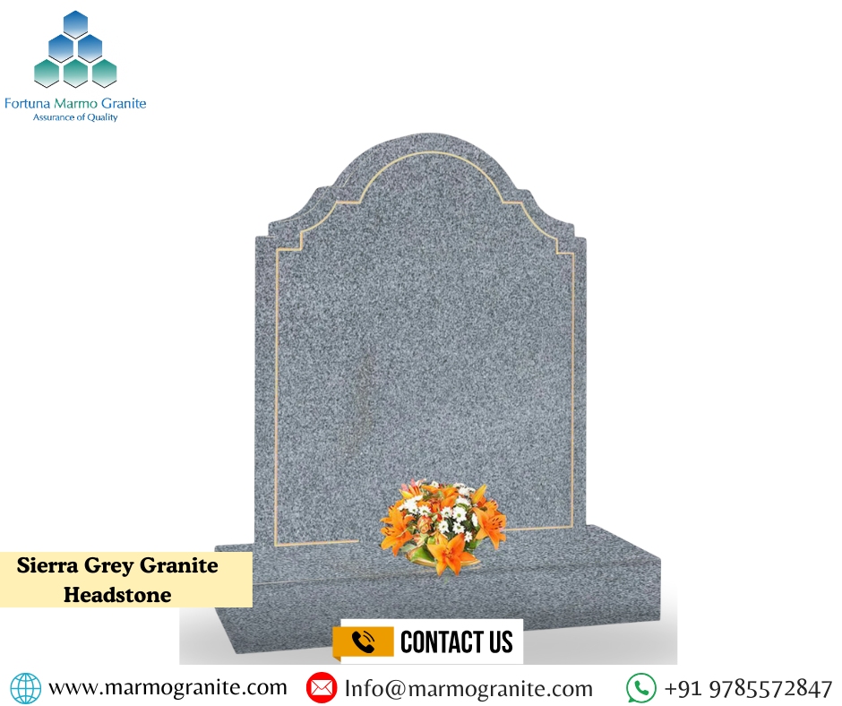 Sierra Grey Granite Headstone