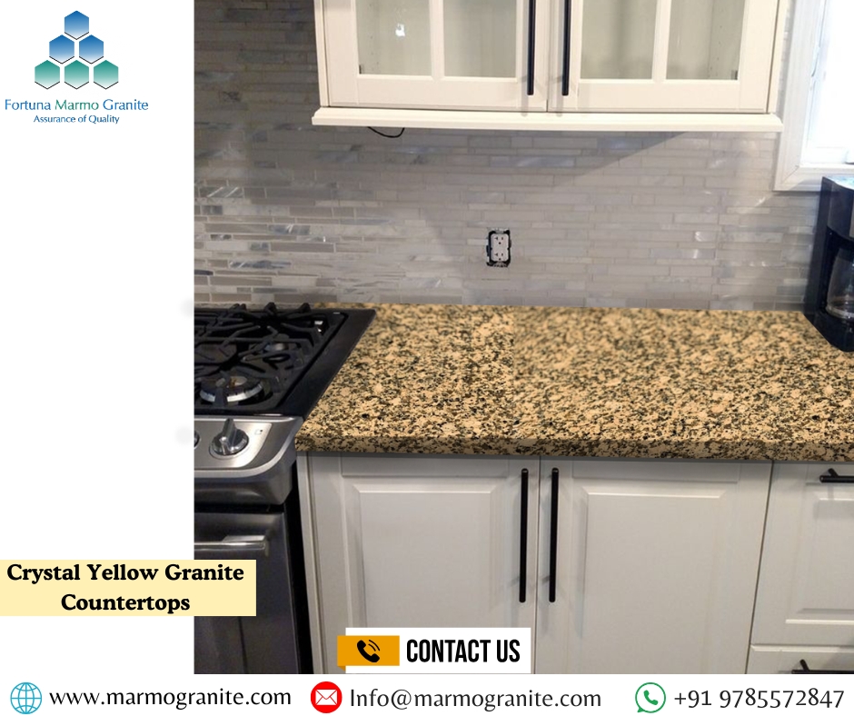 Crystal Yellow Granite Countertops