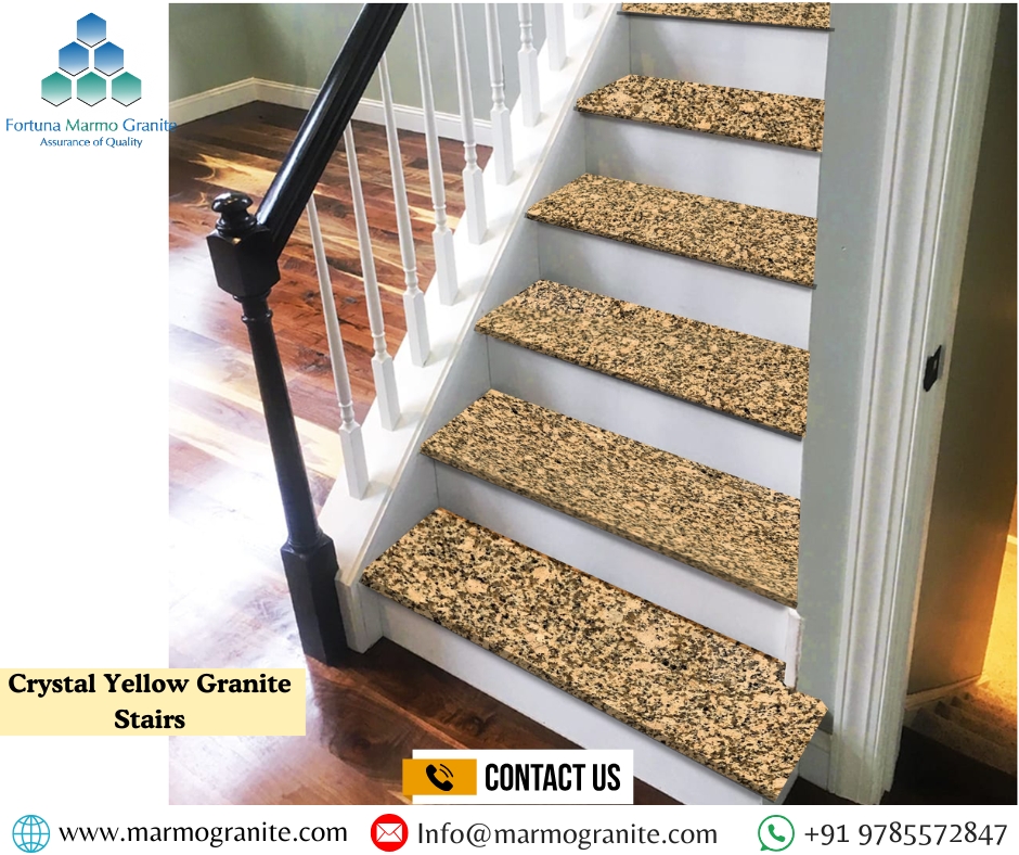 Crystal Yellow Granite Stairs