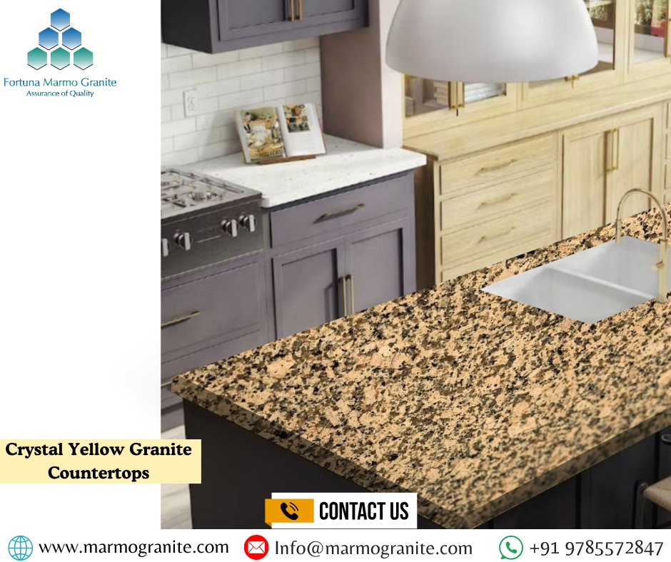 Crystal Yellow Granite Countertops