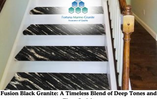 Fusion Black Granite: A Timeless Blend of Deep Tones and Fiery Swirls