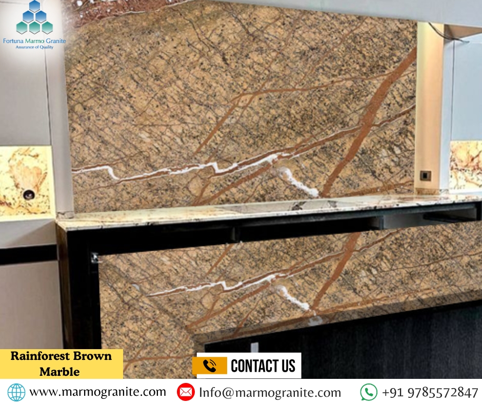 Rainforest Brown Marble Countertops