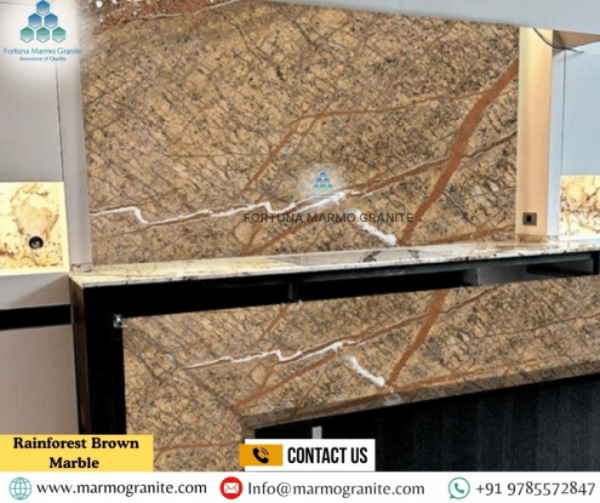 Rainforest Brown Marble Countertops