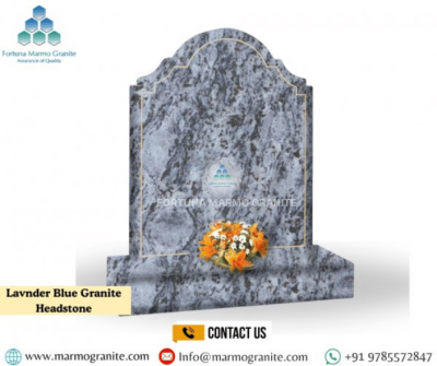 Lavender Blue Granite Headstone Lavender Blue Granite Headstone