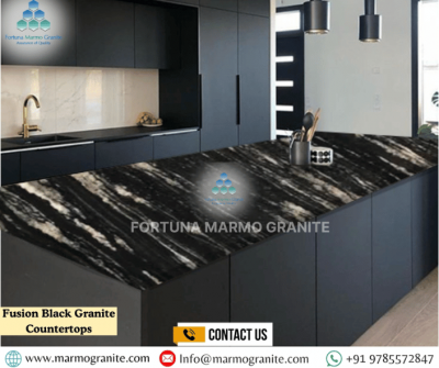 Fusion Black Granite Countertops