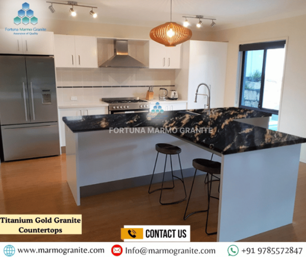 titanium Gold Granite Countertops