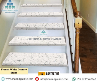 French White Granite Stairs