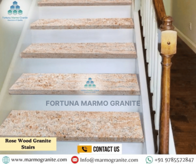 Rosewood Granite Stairs