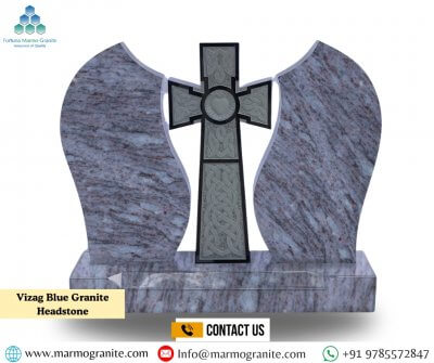 Vizag Blue Granite Headstone 