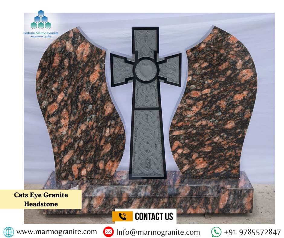 Cat Eye Granite Headstone