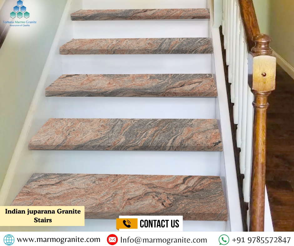 Indian Juparana Granite Stairs