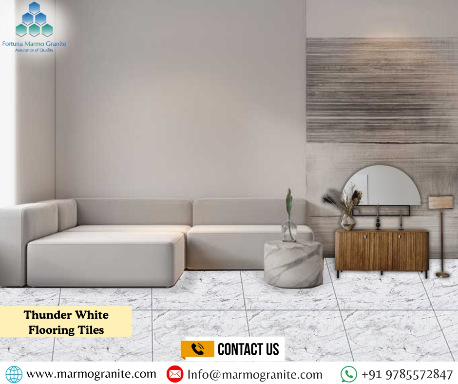 Thunder White Granite flooring Tiles 