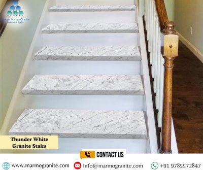 Thunder White Granite Stairs Thunder White Granite Stairs