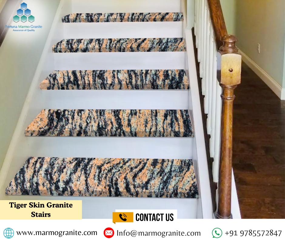 Tiger Skin Granite Stairs