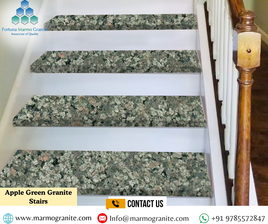 Apple Green Granite Stairs