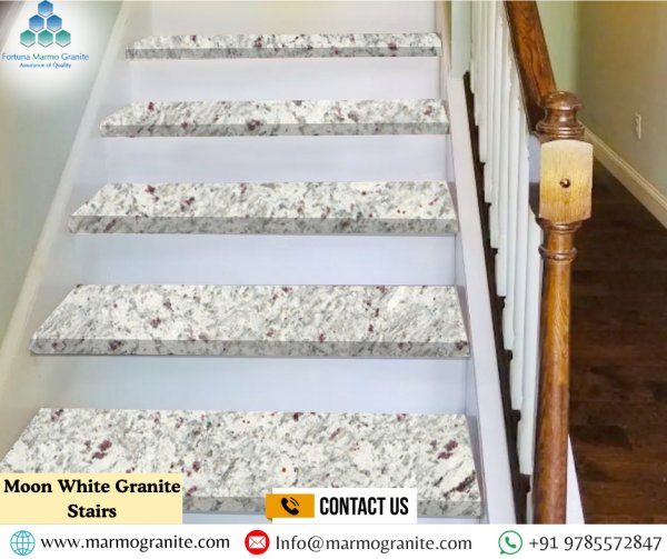 Moon White Granite Stairs