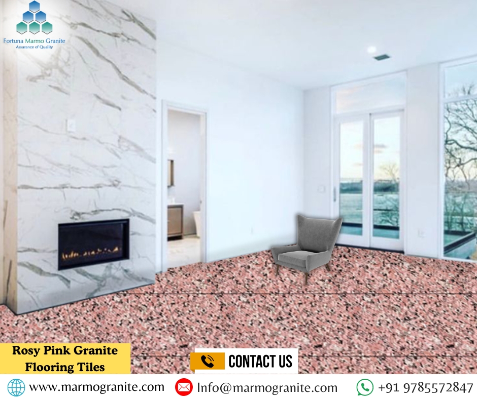 Rosy pink Granite Flooring Tiles