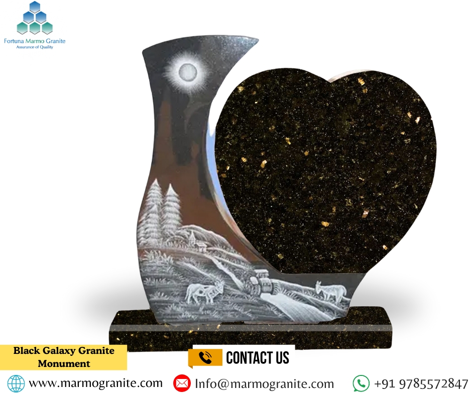 Black Galaxy Granite Monument