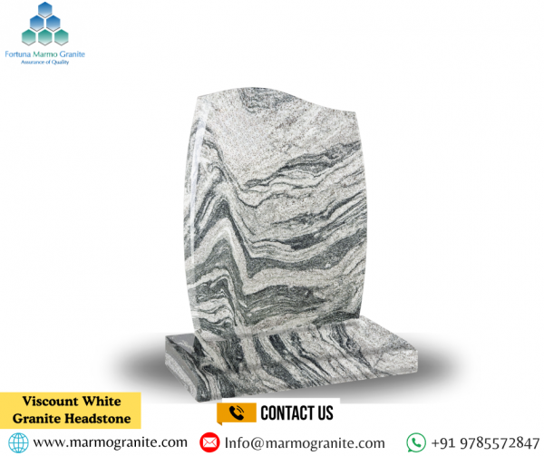 Viscount White Granite Headstone Viscount White Granite Headstone