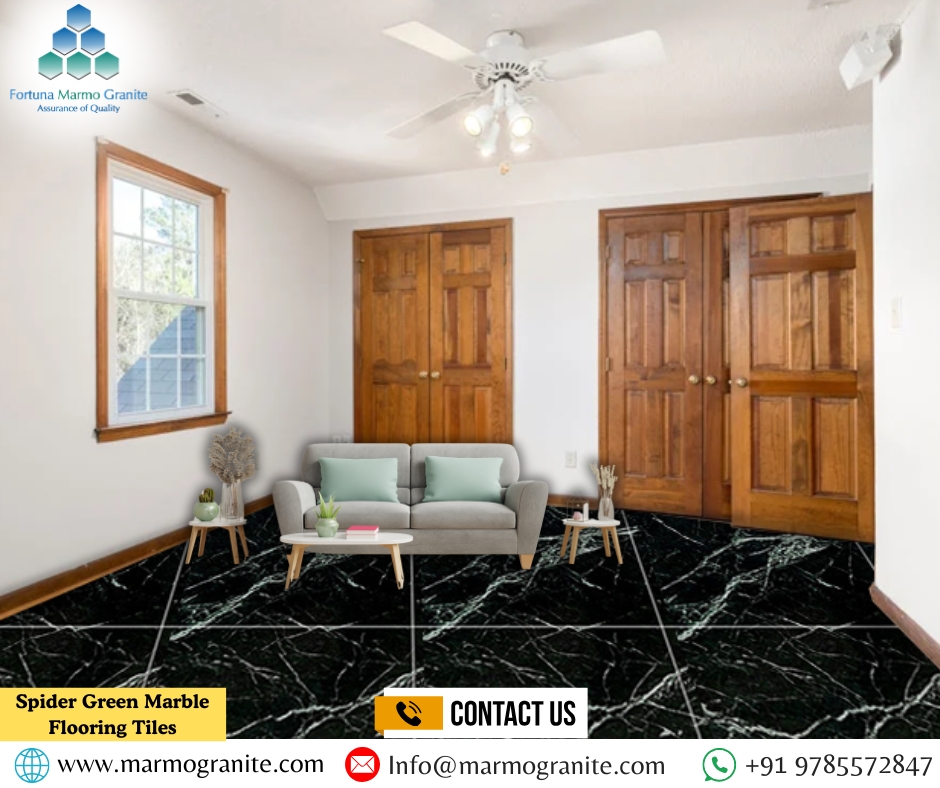 Spider Green Marble Flooring Tiles
