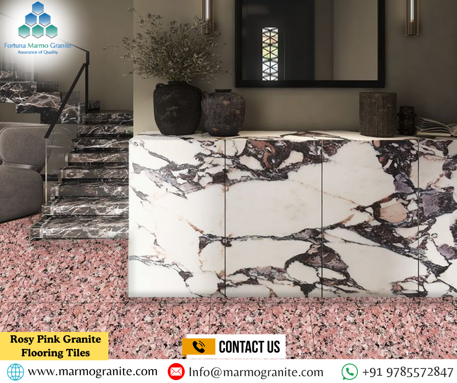 Rosy Pink Granite Flooring Tiles