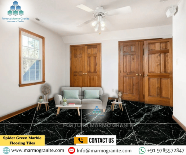 Spider Green Marble Flooring Tiles