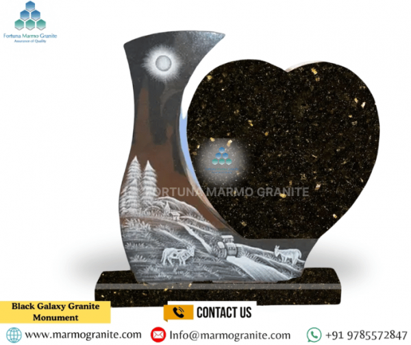 Black Galaxy Granite Monument