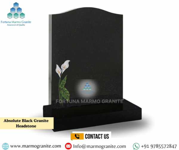 Absolute Black Granite Headstone Absolute Black Granite Headstone