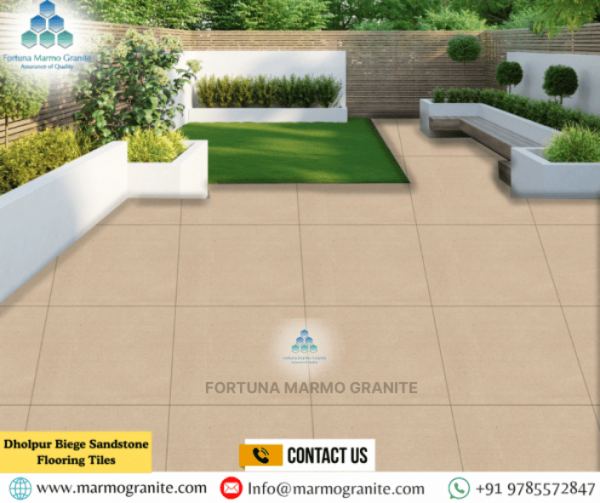 Dholpur Biege Sandstone Flooring Tiles
