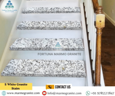 S White Granite Stairs