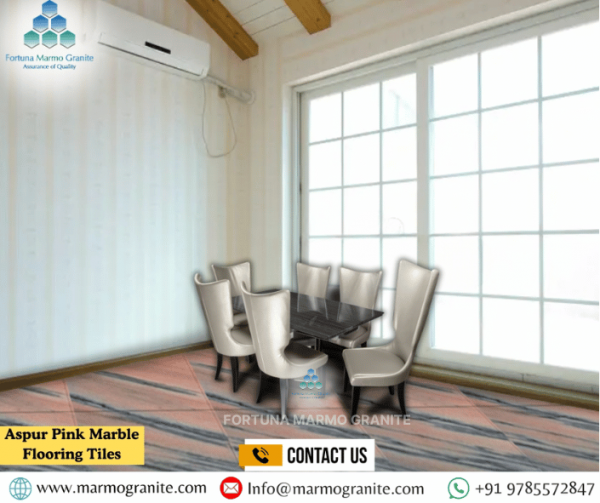 Aspur Pink Marble Flooring Tiles