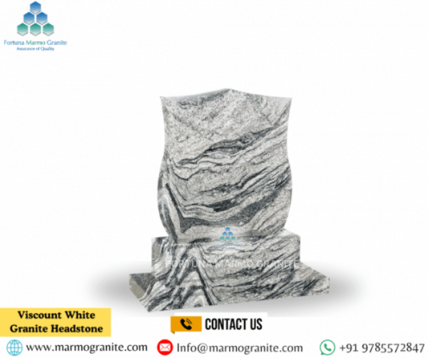 Viscount White Granite Headstone Viscount White Granite Headstone