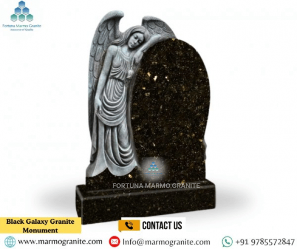 Black Galaxy Granite Monument