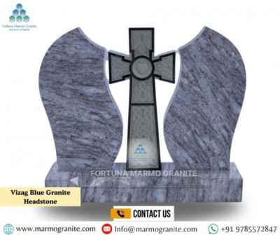 Vizag Blue Granite Headstone