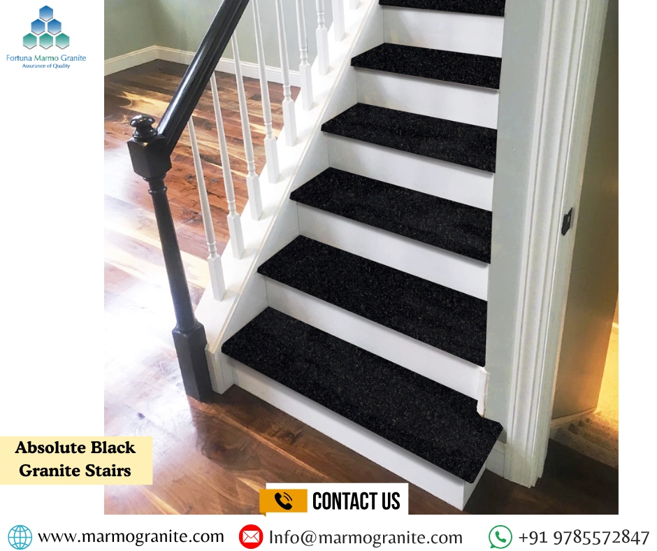 Absolute Black Granite Stairs